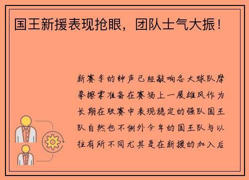 国王新援表现抢眼，团队士气大振！